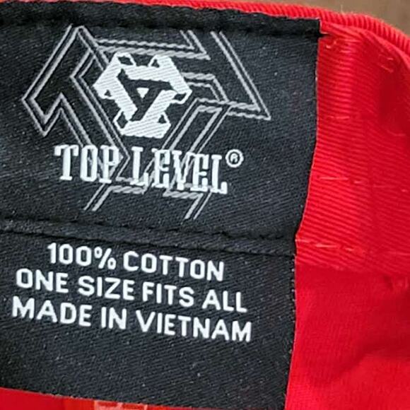 Top Level CALI Bear Embroidered Red Gold Snapback Hat California New One size - Picture 10 of 10